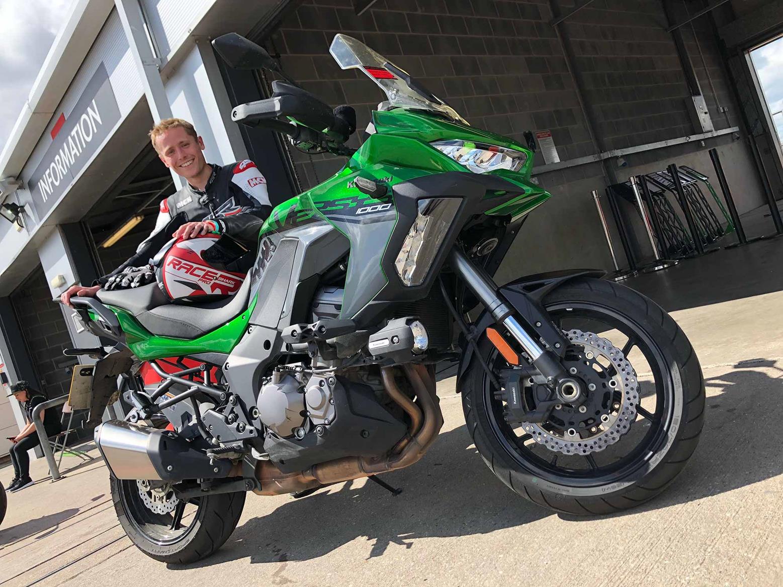 Dan with the Kawasaki Versys 1000 SE Dan with the Kawasaki Versys 1000 SE