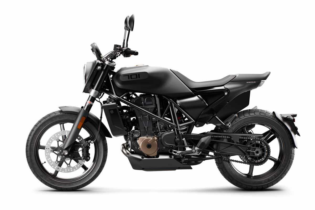A side-on view of the Husqvarna Svartpilen 701 A side-on view of the Husqvarna Svartpilen 701