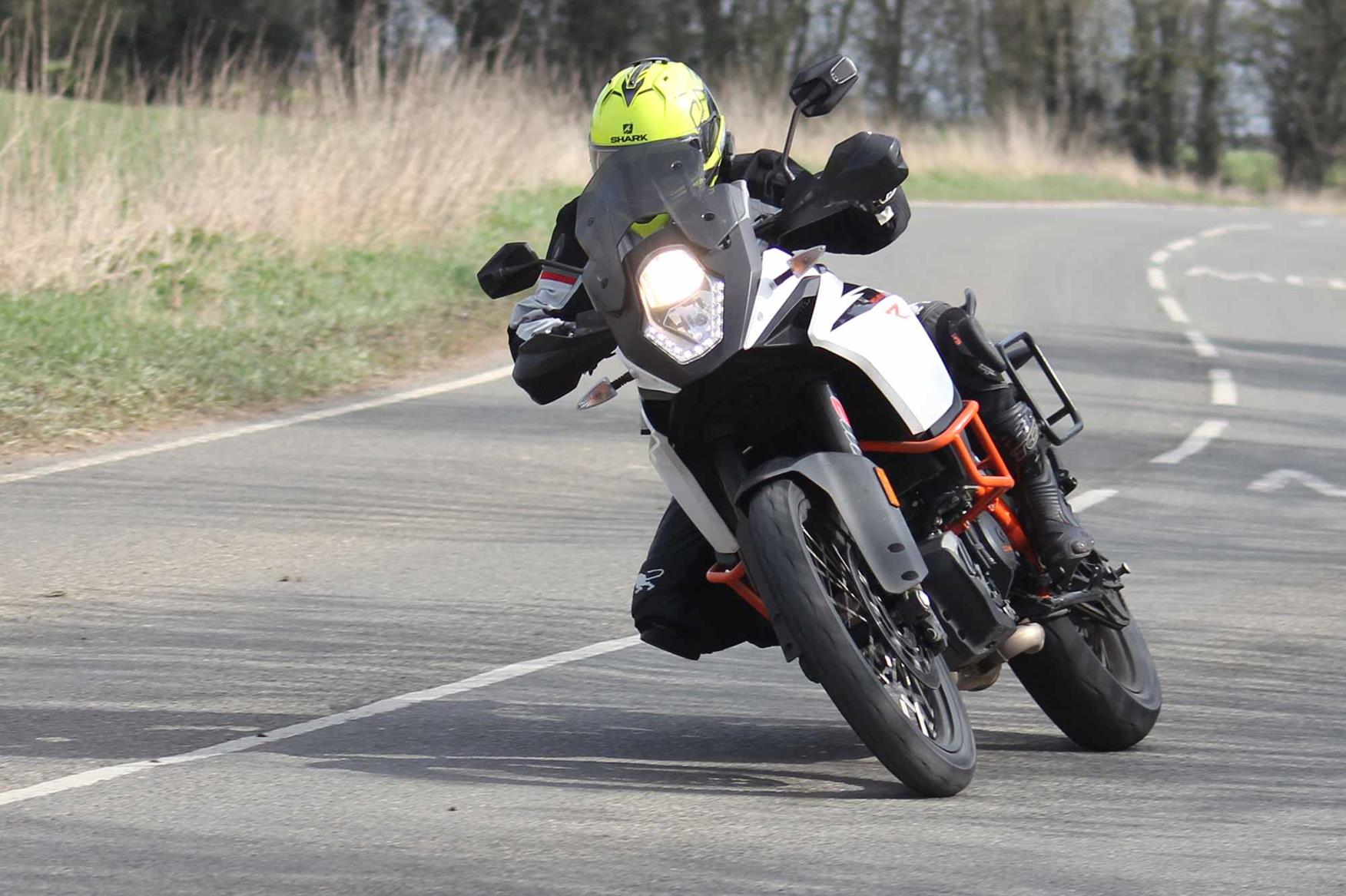 Testing the grip on a KTM 1090 Adventure Testing the grip on a KTM 1090 Adventure