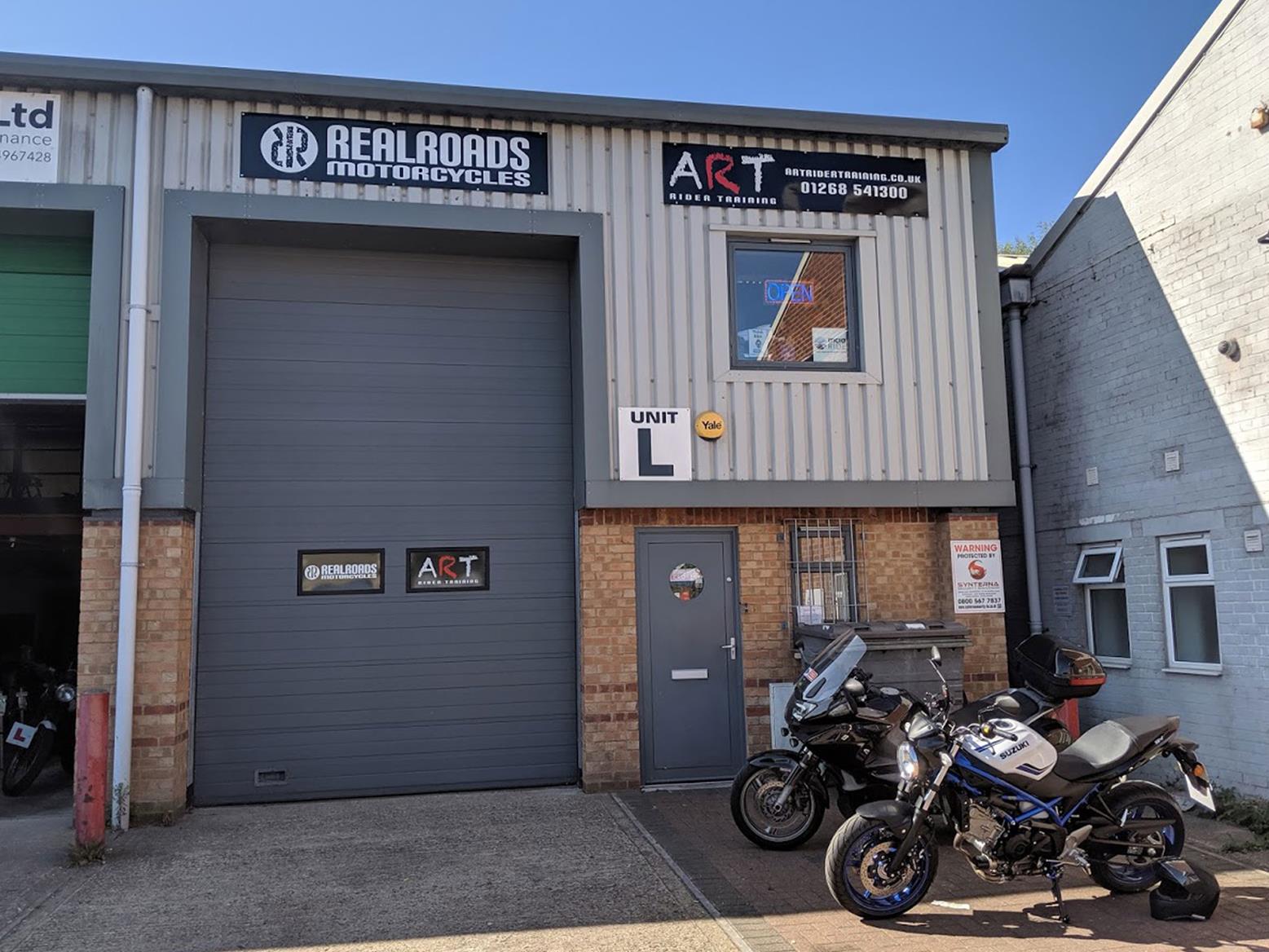 The Suzuki SV650 outside ART Rider Training in Basildon, Essex The Suzuki SV650 outside ART Rider Training in Basildon, Essex