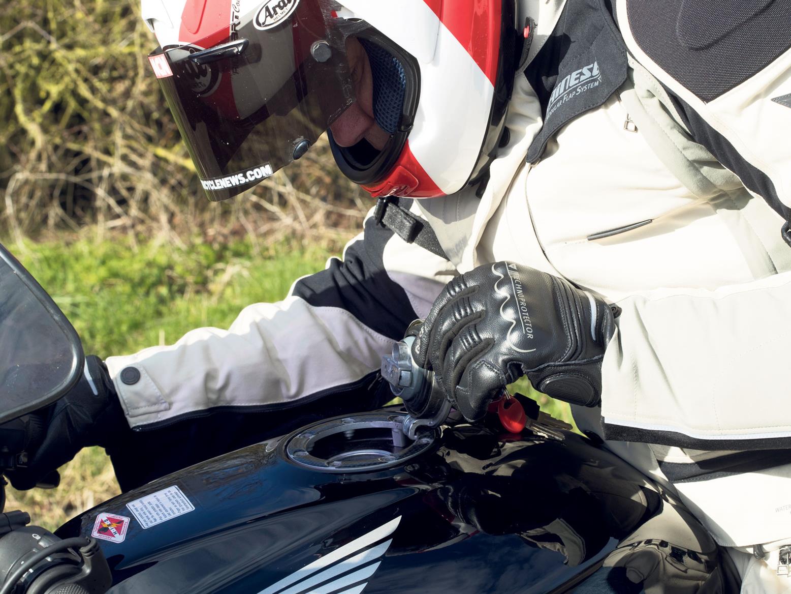Check your fuel by looking in the tank or at the gauge Check your fuel by looking in the tank or at the gauge