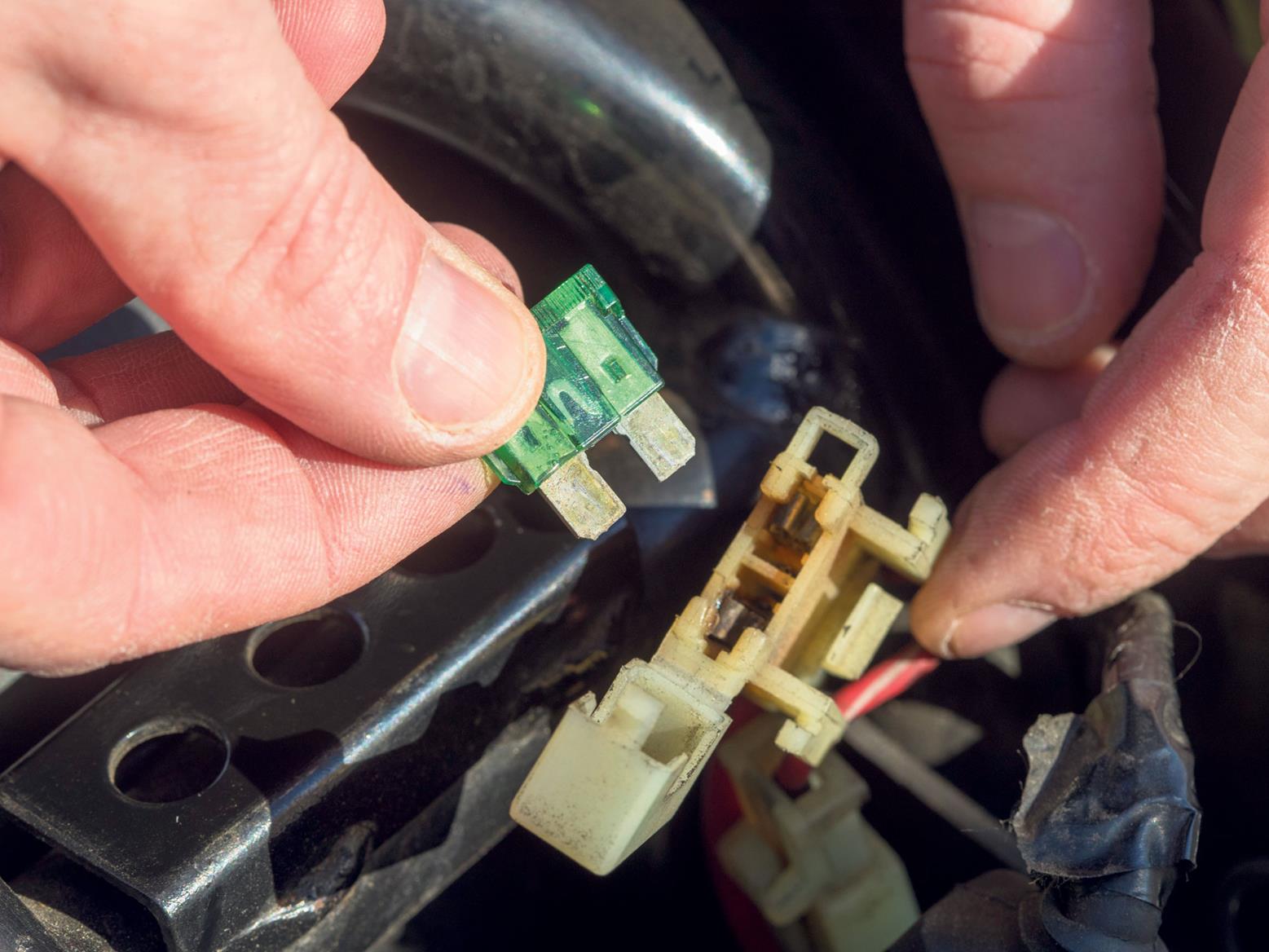Inspect the bike's fuses Inspect the bike's fuses