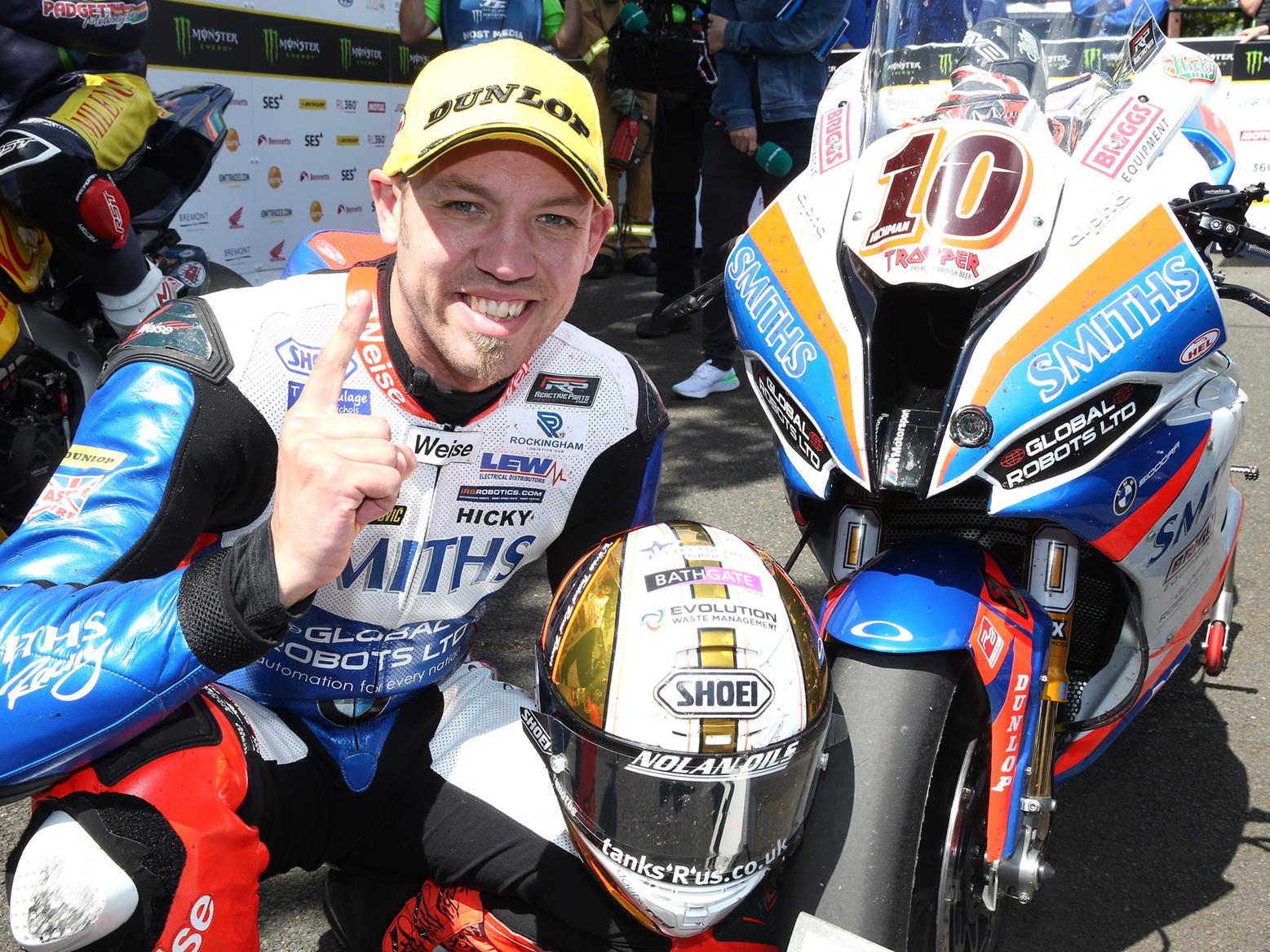 Peter Hickman wins the Superbike race at the Isle of Man TT Peter Hickman wins the Superbike race at the Isle of Man TT