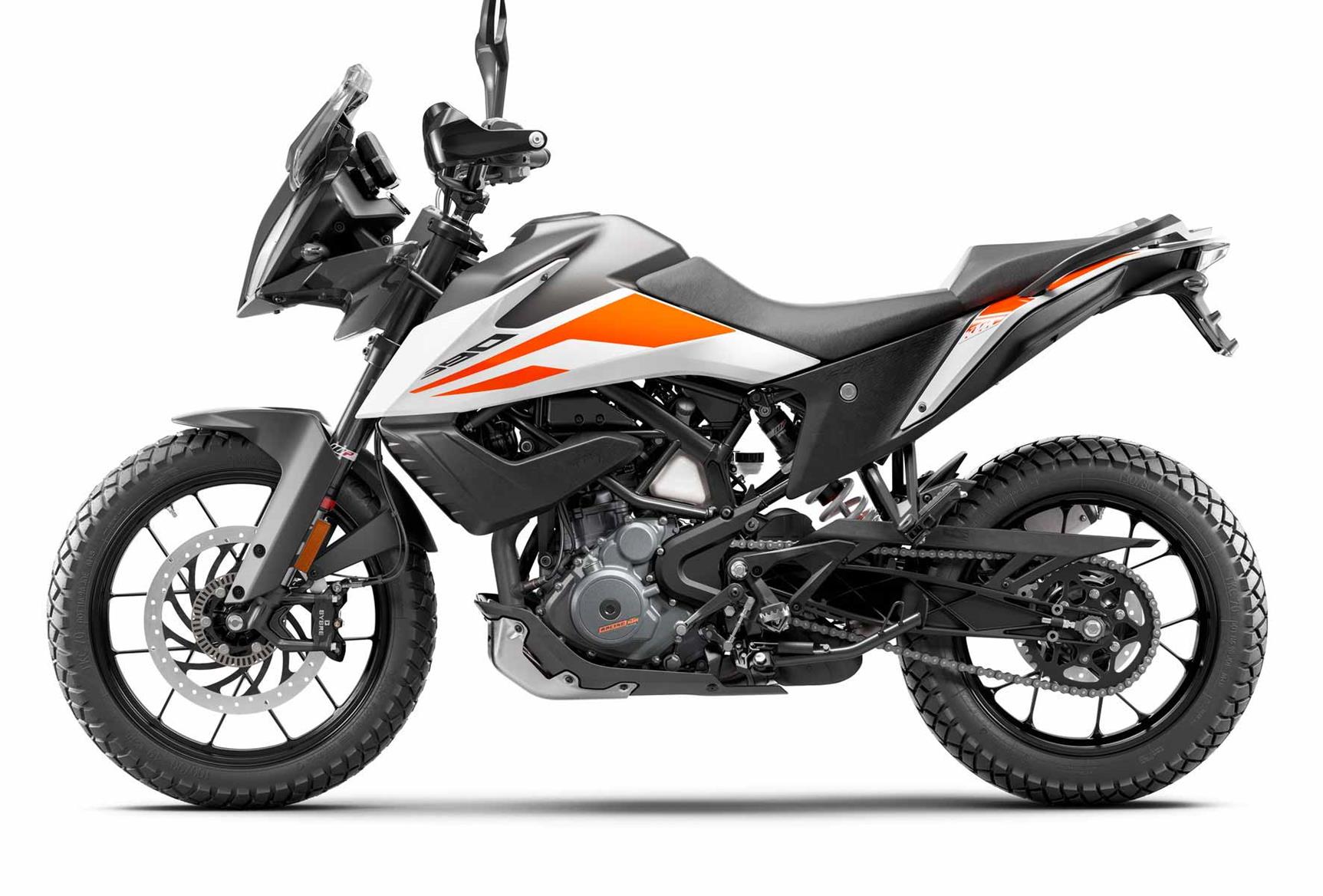 A side view of the KTM 390 Adventure A side view of the KTM 390 Adventure