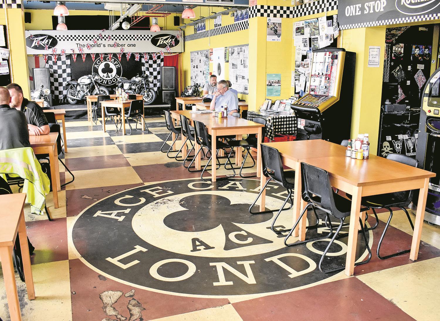 The interior of the Ace Café now The interior of the Ace Café now