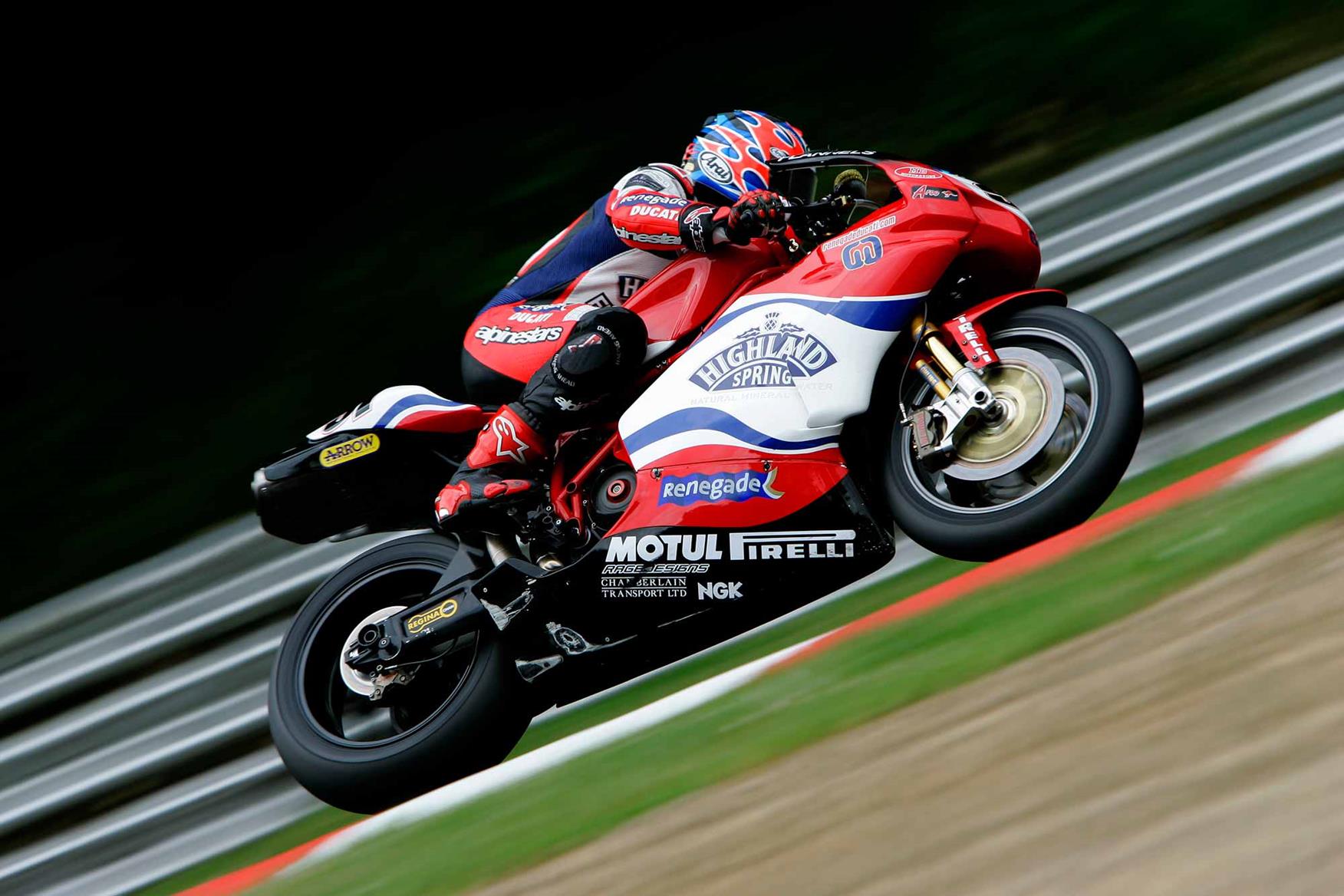 Haslam took his first victory at Brands Hatch in 2004 Haslam took his first victory at Brands Hatch in 2004