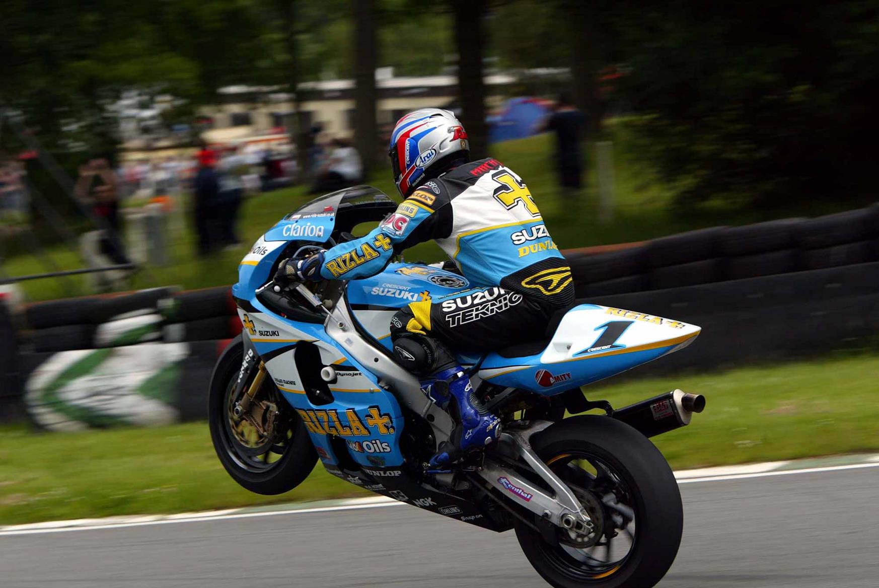 John Reynolds pops a wheelie John Reynolds pops a wheelie
