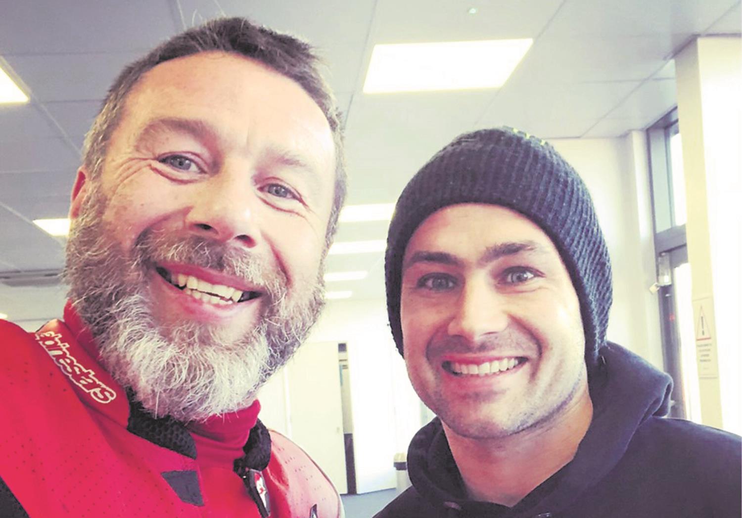 Gary Sandwells with Leon Haslam Gary Sandwells with Leon Haslam