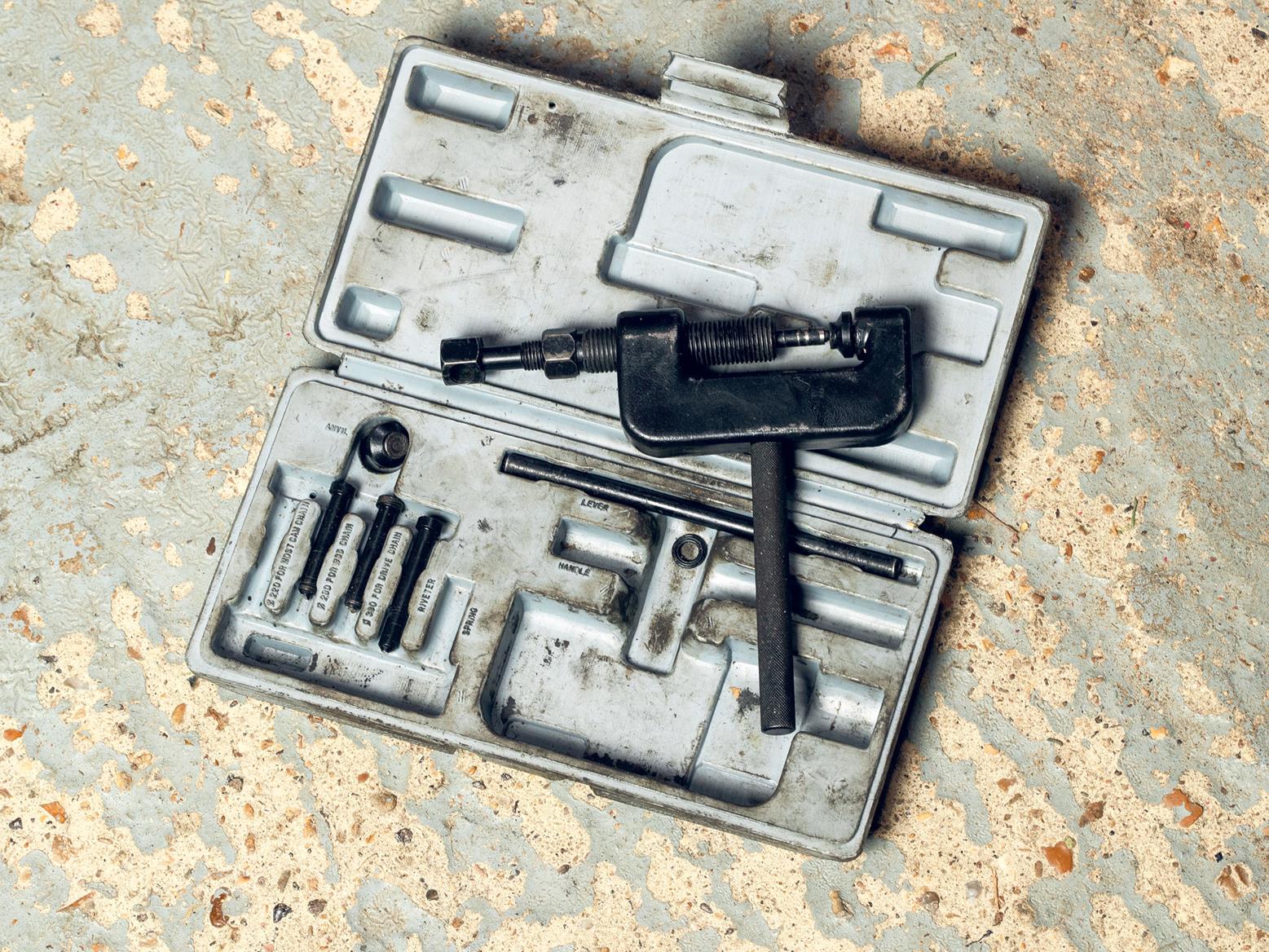 A chain riveter is a crucial tool for changing your motorcycle chain A chain riveter is a crucial tool for changing your motorcycle chain