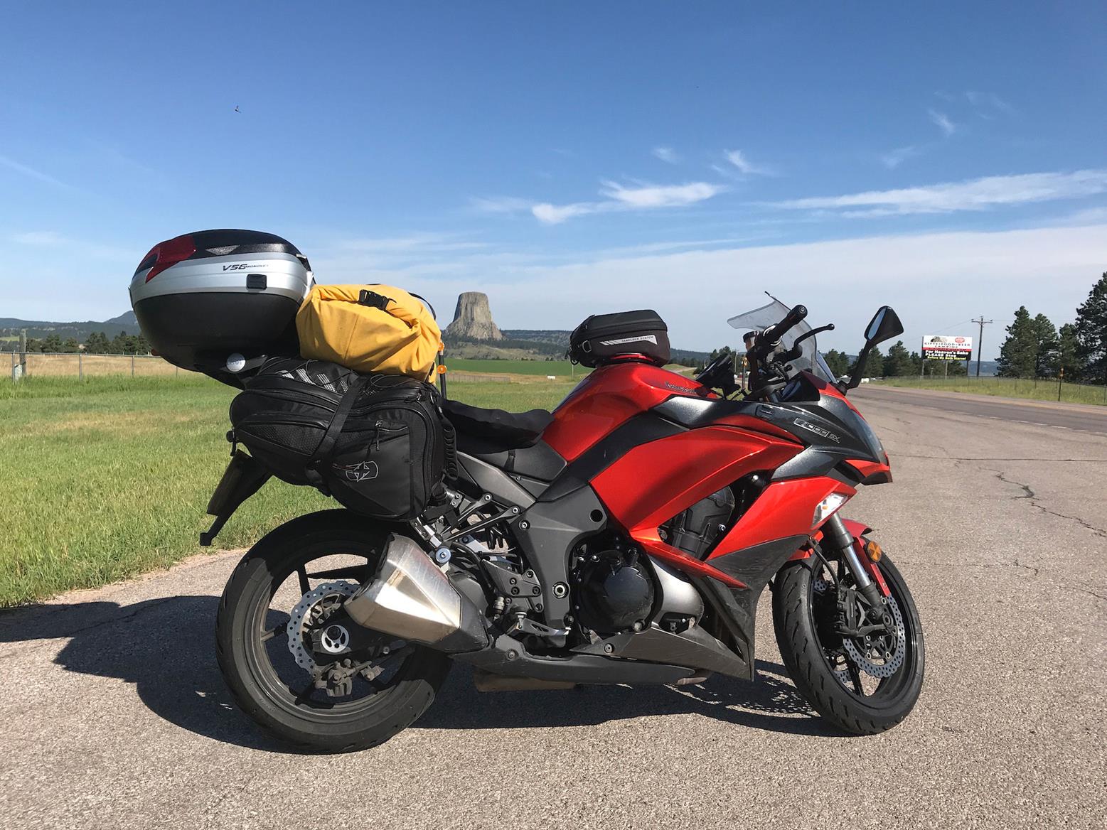 Simon's Kawasaki Z1000SX at Devil's Tower Simon's Kawasaki Z1000SX at Devil's Tower