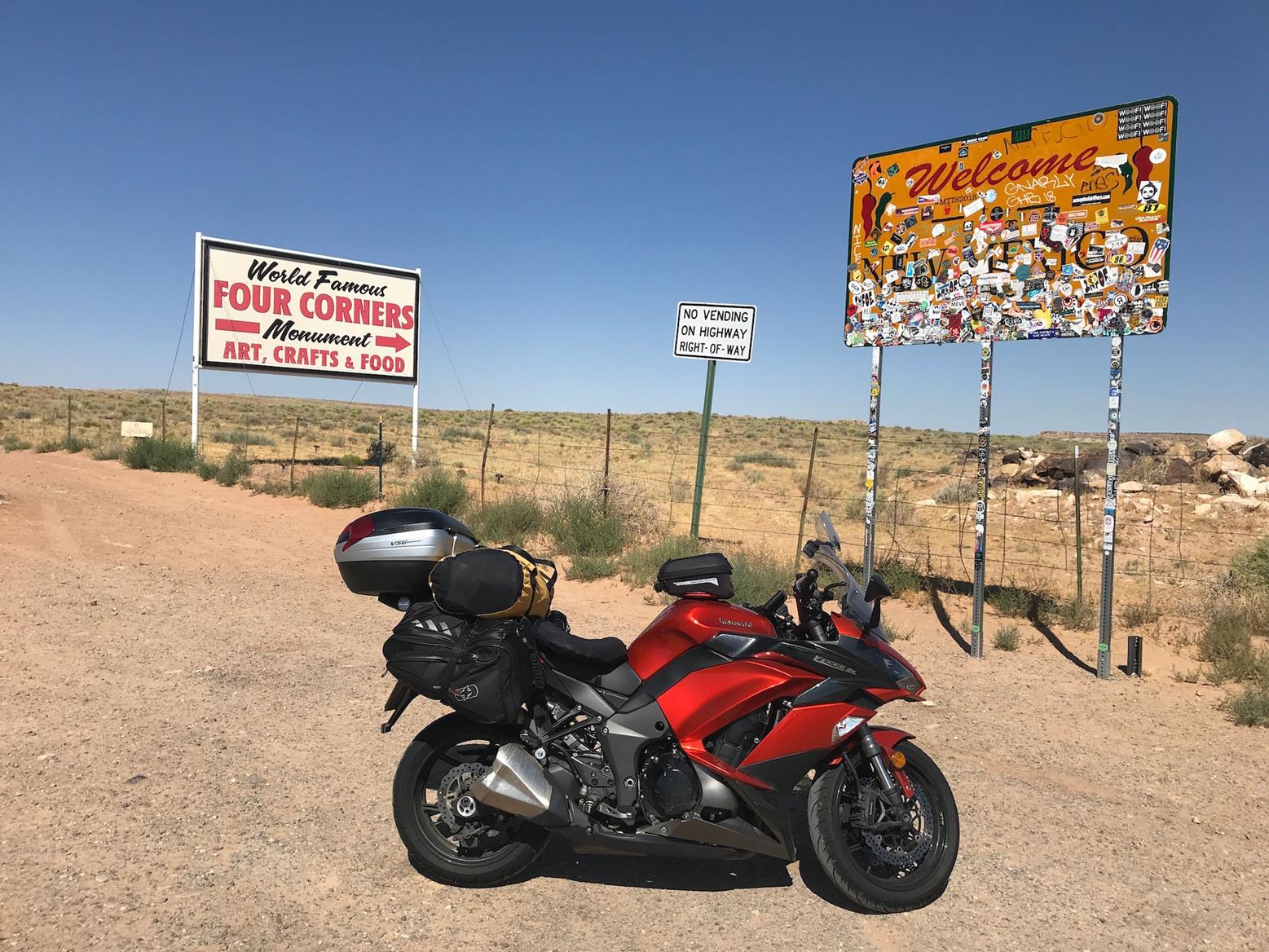 The Kawasaki Z1000SX at Four Corners The Kawasaki Z1000SX at Four Corners