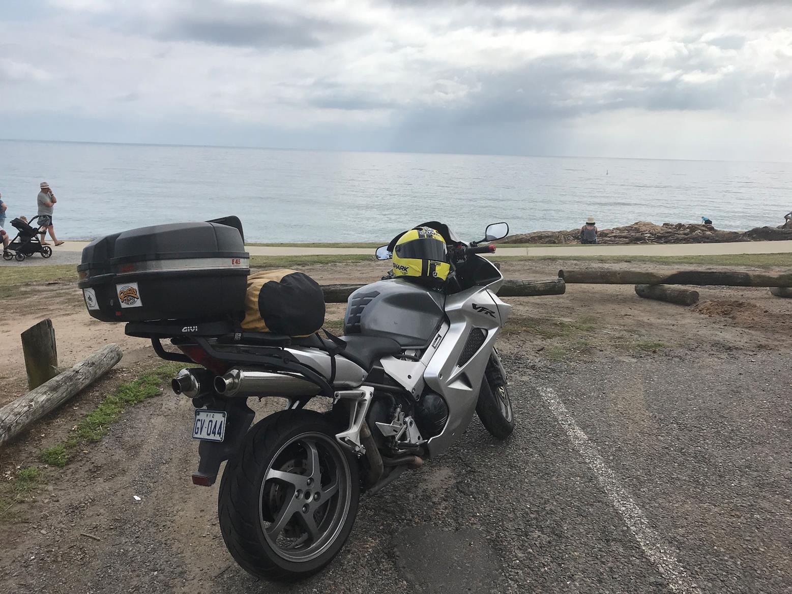 The Honda VFR800 VTEC at South West Rocks The Honda VFR800 VTEC at South West Rocks
