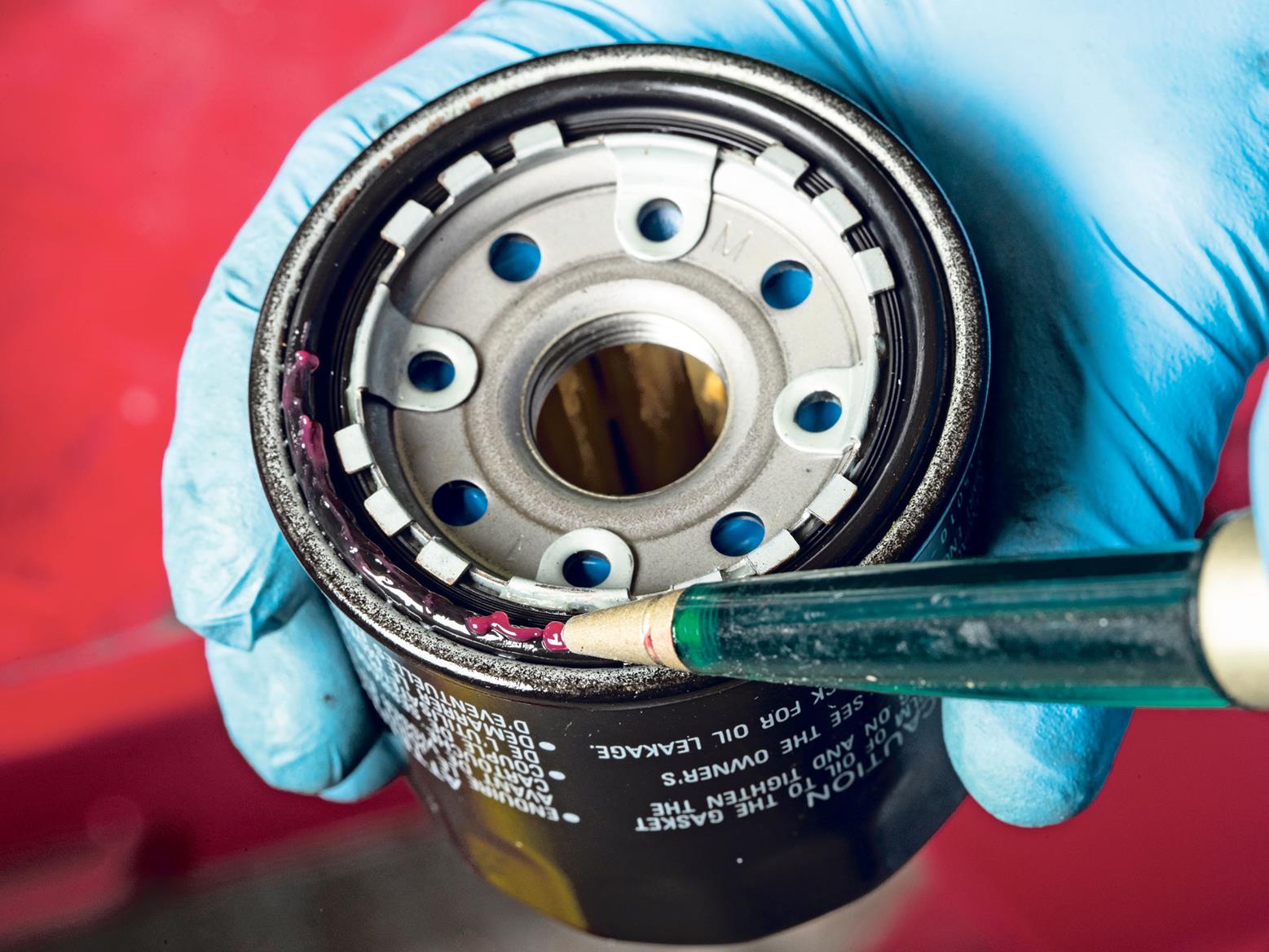 Install the new oil filter Install the new oil filter