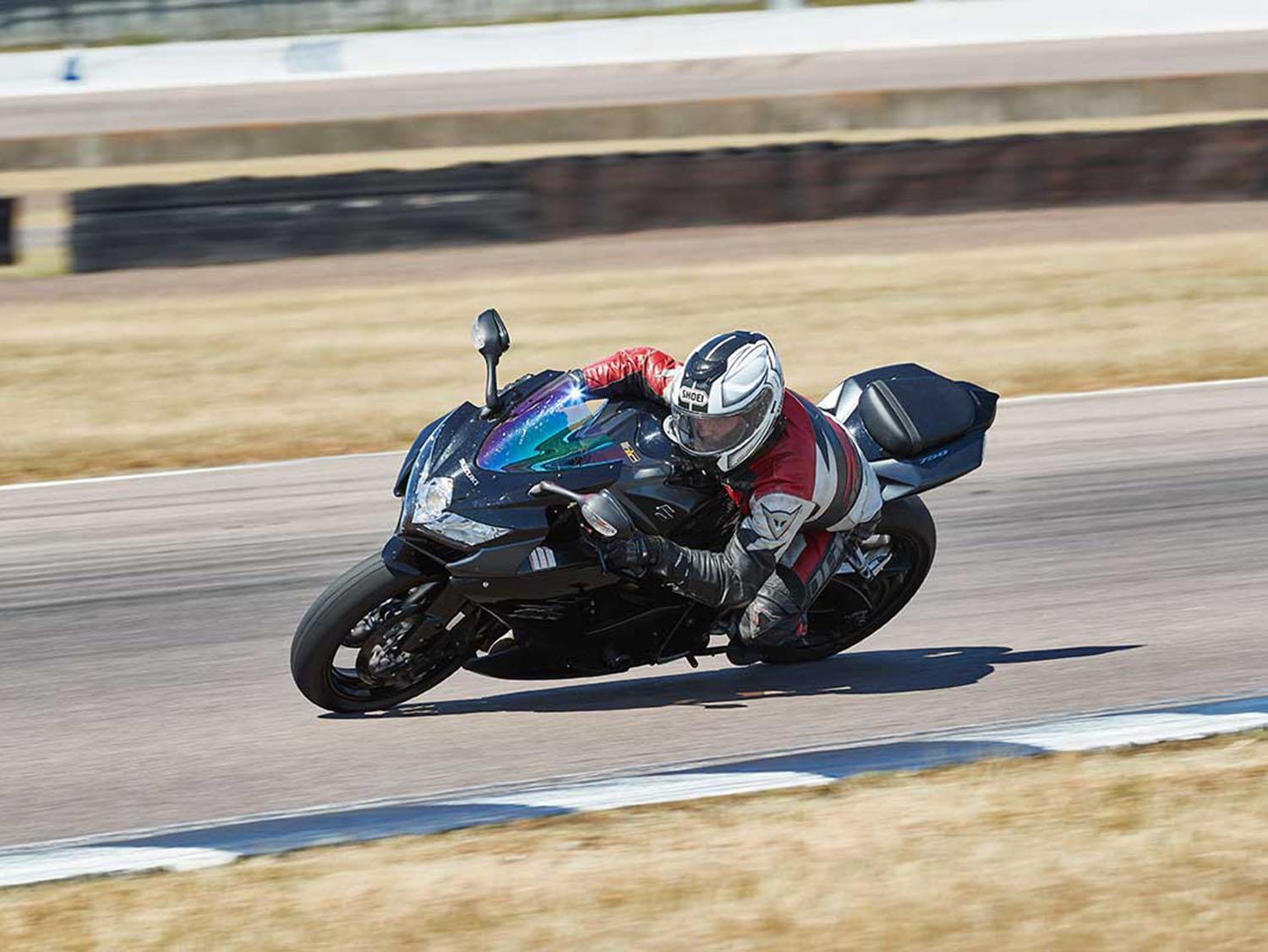 Cornering a motorbike at Rockingham Cornering a motorbike at Rockingham