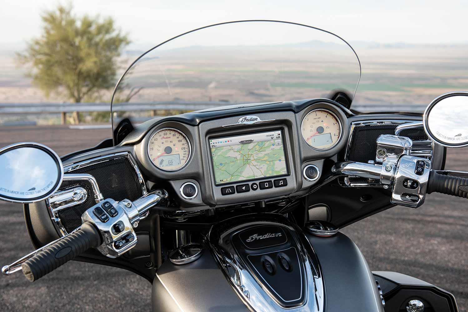 The 2020 Indians benefit from the Ride Command system The 2020 Indians benefit from the Ride Command system