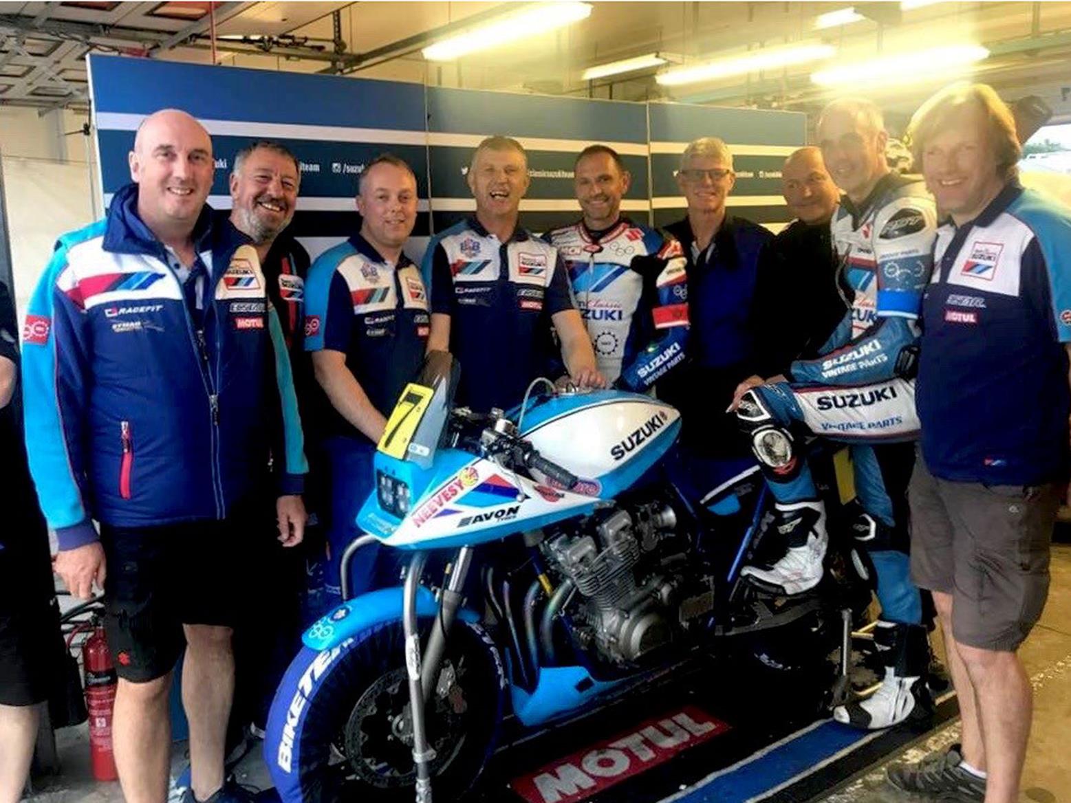 The dream team at Team Suzuki Classic with the Katana The dream team at Team Suzuki Classic with the Katana