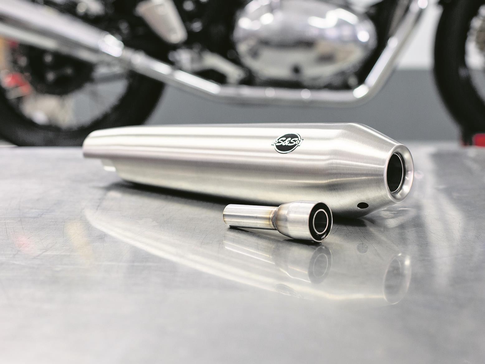 S&S slip-on exhaust for Royal Enfield 650 models S&S slip-on exhaust for Royal Enfield 650 models