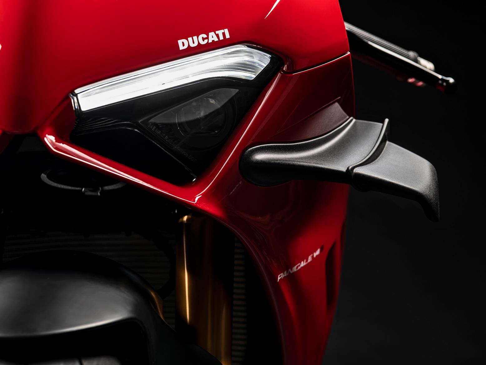The 2020 Ducati Panigale V4S gets winglets from the V4R The 2020 Ducati Panigale V4S gets winglets from the V4R