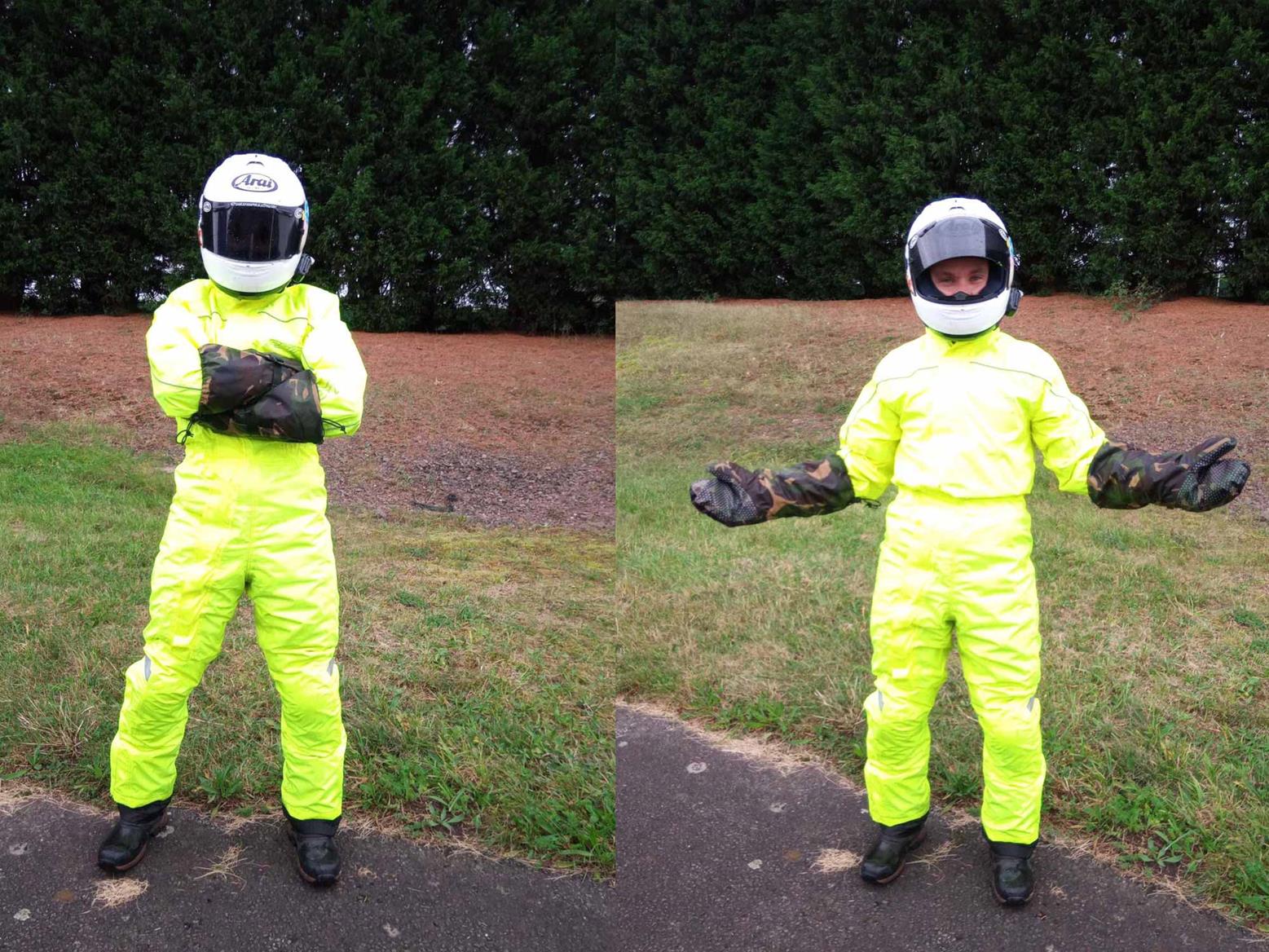 Richard Cooper in his hi-vis get-up Richard Cooper in his hi-vis get-up
