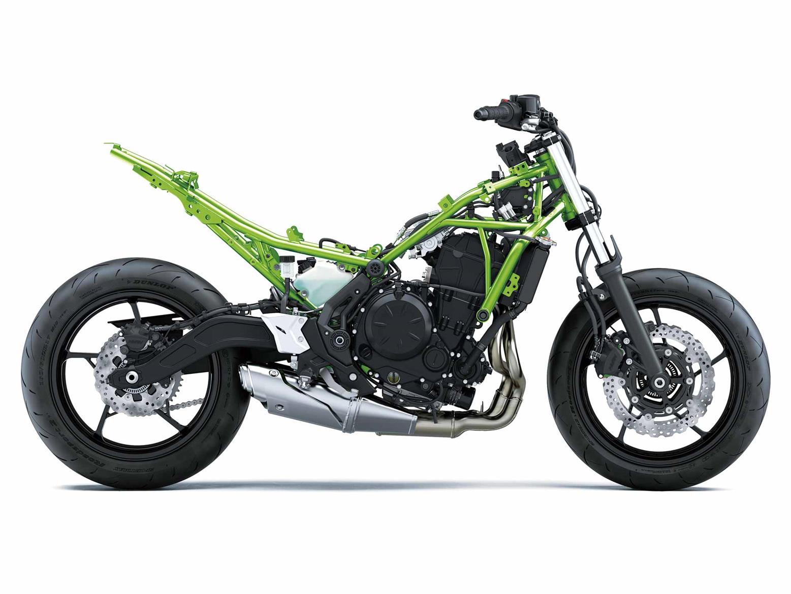2020 Kawasaki Z650 stripped-back to frame 2020 Kawasaki Z650 stripped-back to frame