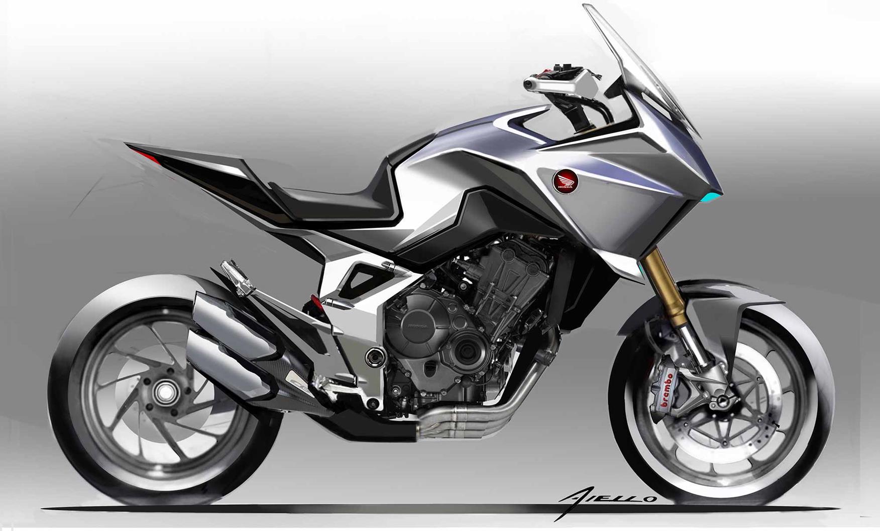A sketch of the Honda CB4X concept A sketch of the Honda CB4X concept