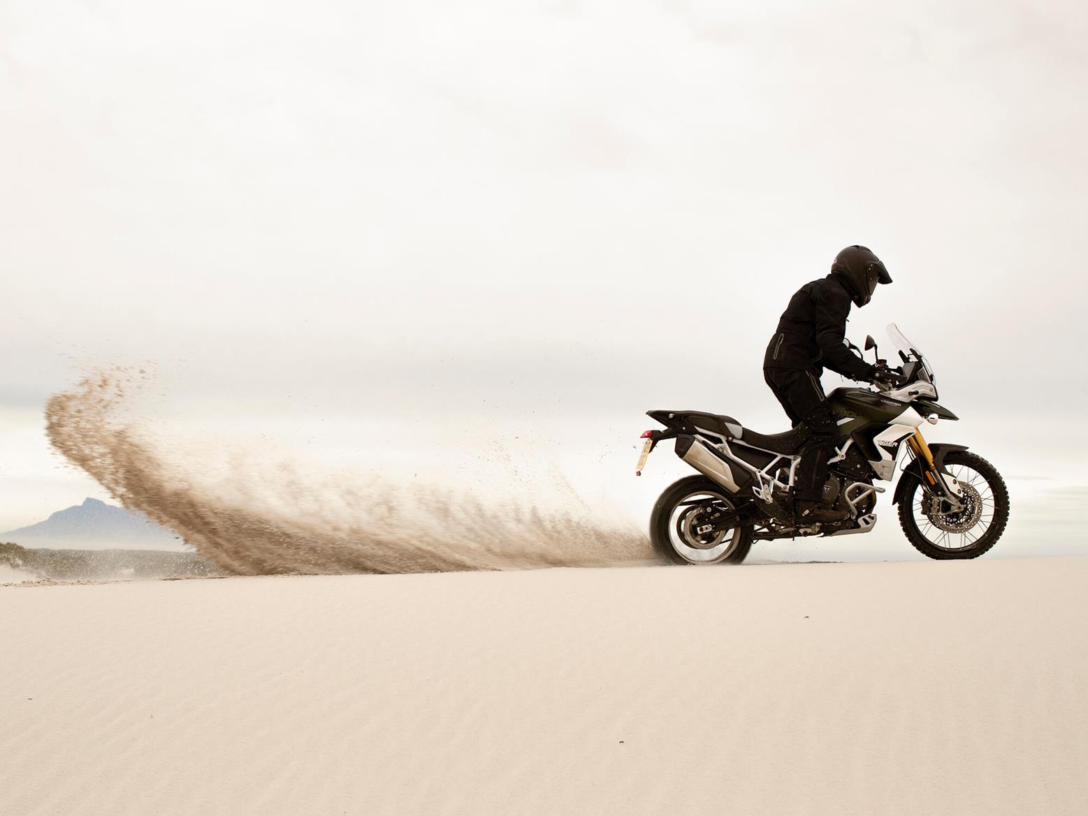 Rooster tail in the desert on the 2020 Triumph Tiger 900 Rooster tail in the desert on the 2020 Triumph Tiger 900