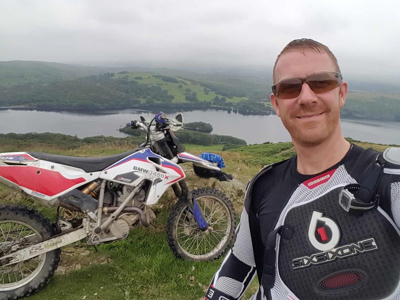 Andy Kent out on his BMW G450X Andy Kent out on his BMW G450X