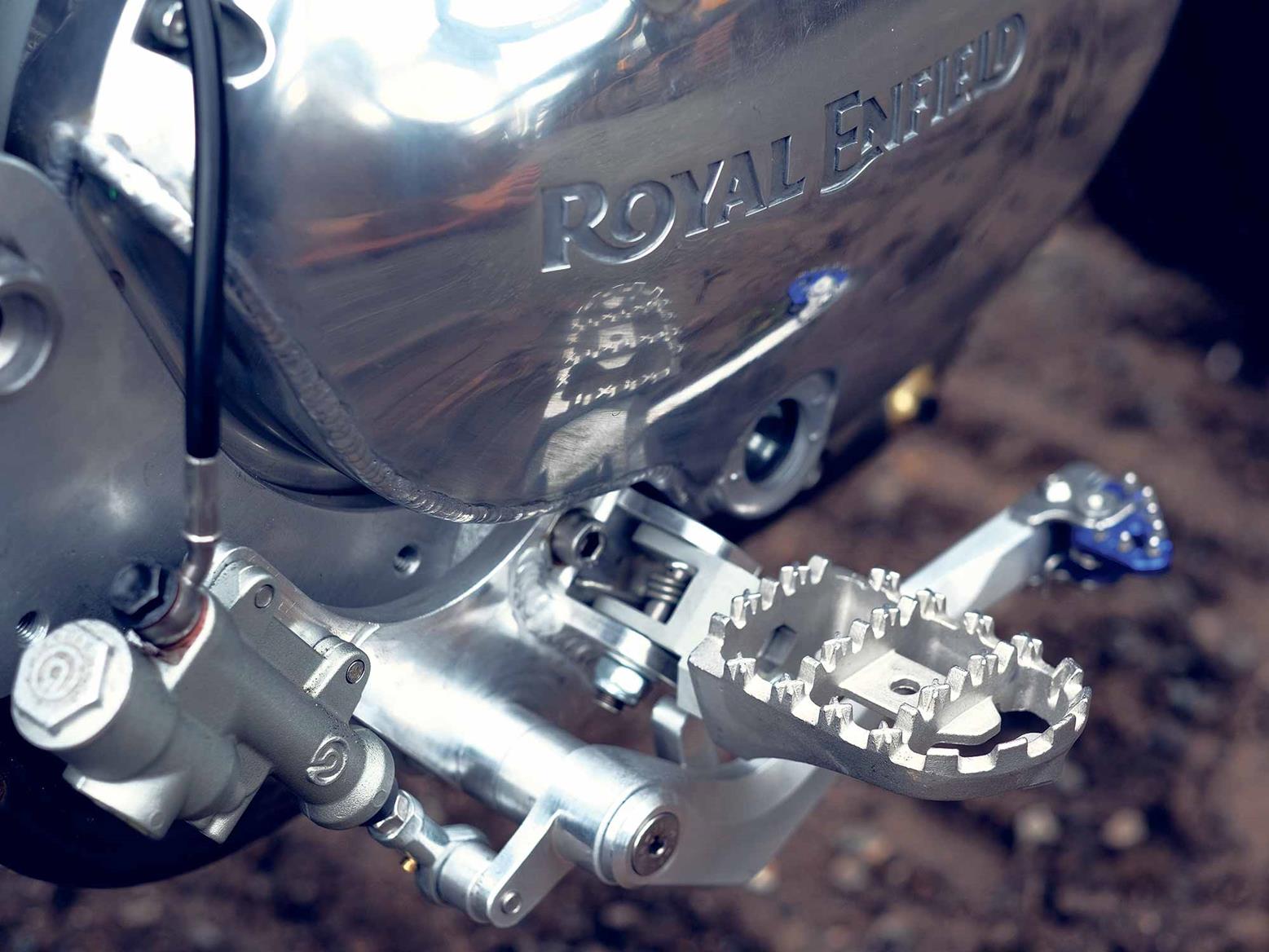 Chunky pegs feature on the Twin Tracker Chunky pegs feature on the Twin Tracker