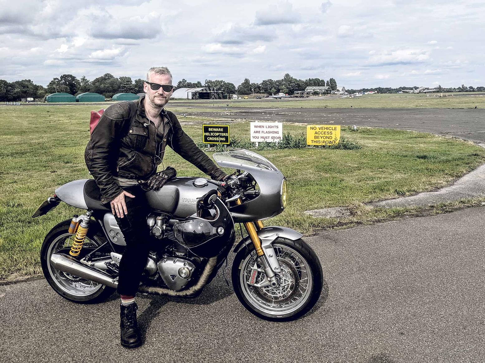 Sam Beech loves his Triumph Thruxton R