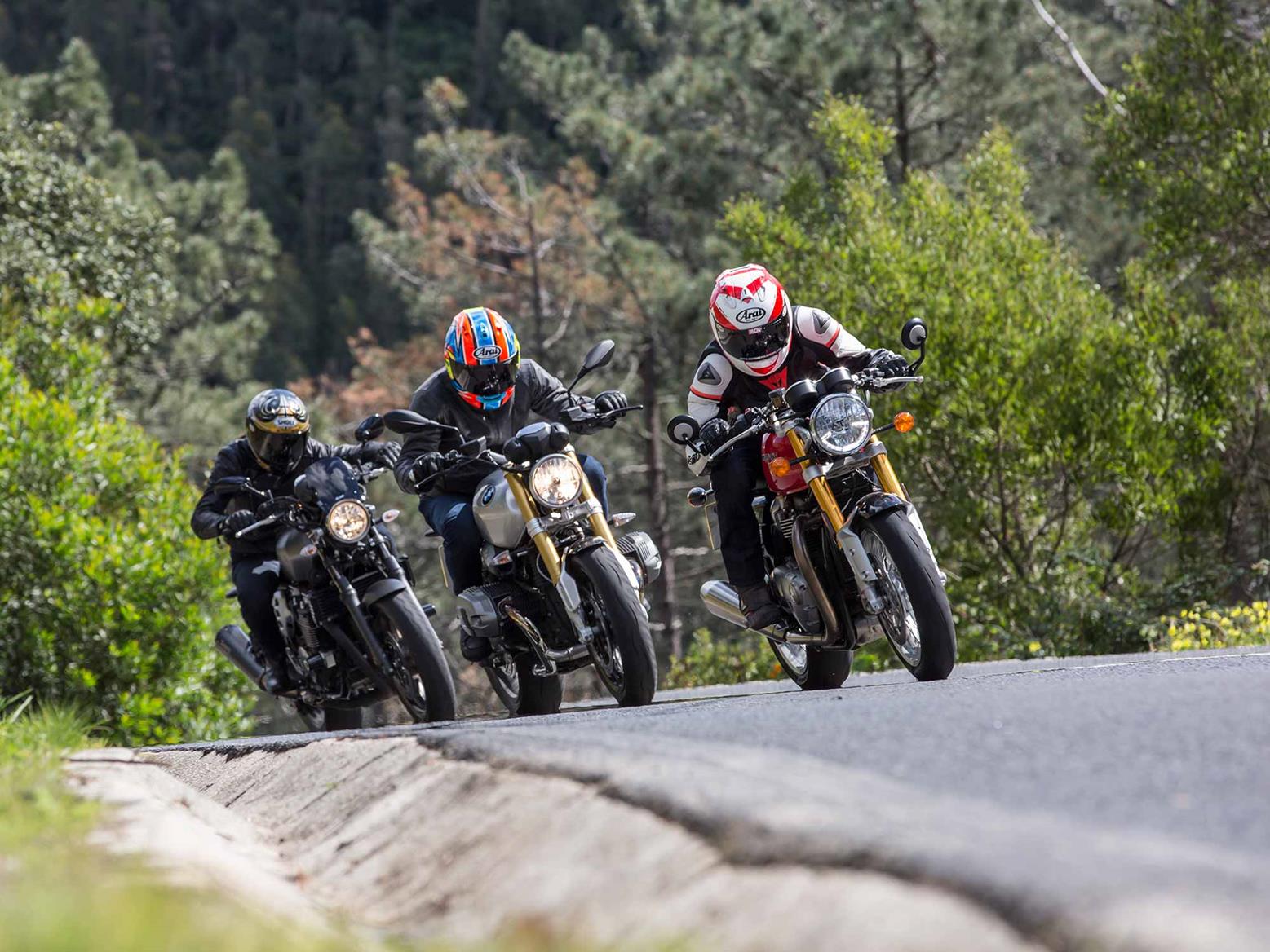 BMW R nineT group test BMW R nineT group test