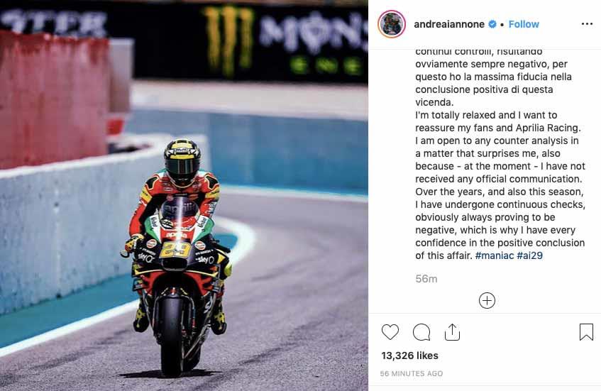 Andrea Iannone responds to suspension Andrea Iannone responds to suspension