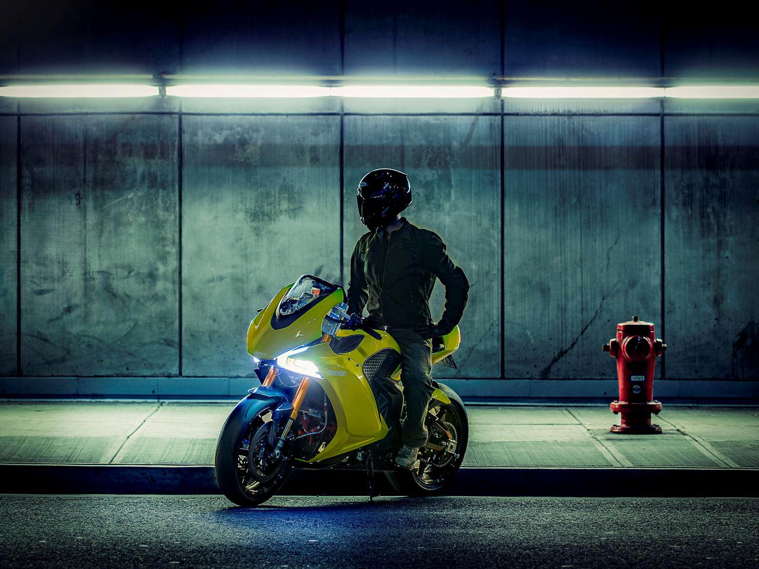 Damon Hypersport Pro and rider Damon Hypersport Pro and rider
