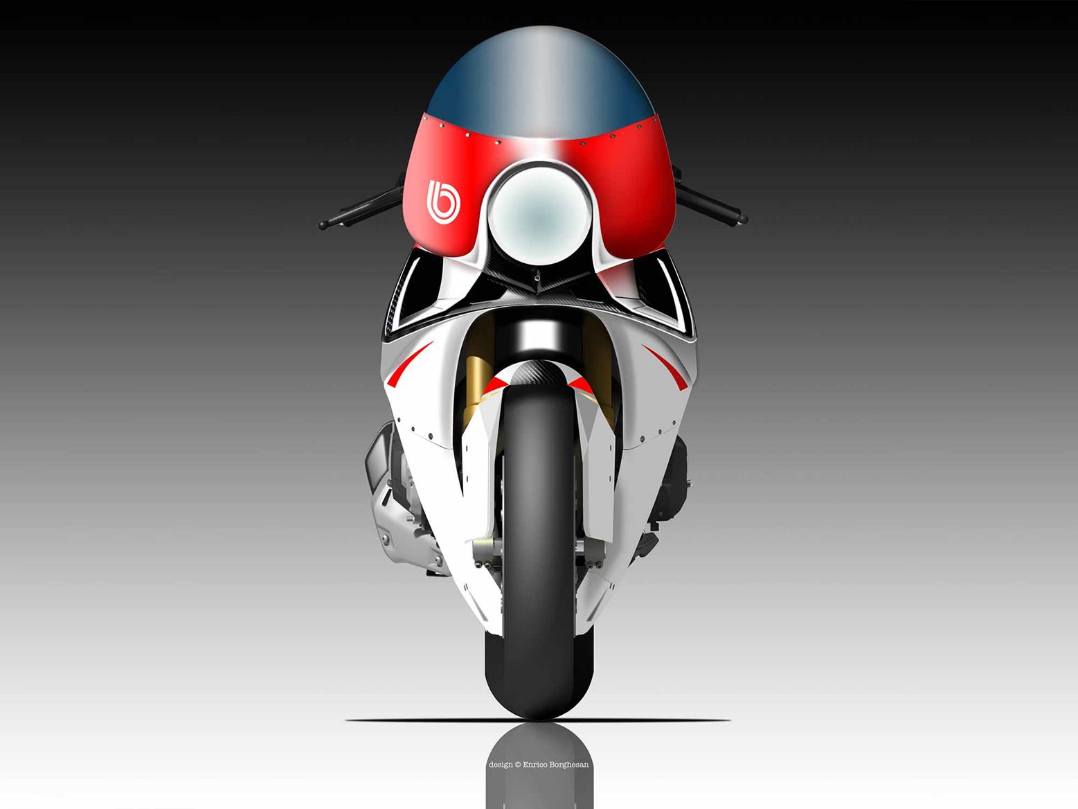 Bimota KB4 front end view Bimota KB4 front end view