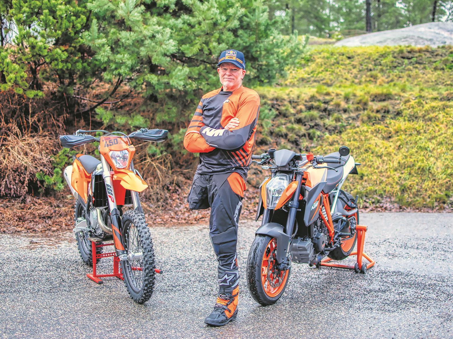 Joacim Boive with his KTMs Joacim Boive with his KTMs