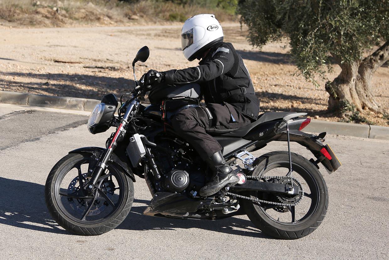 Spy shot of 250cc Street Triple prototype Spy shot of 250cc Street Triple prototype