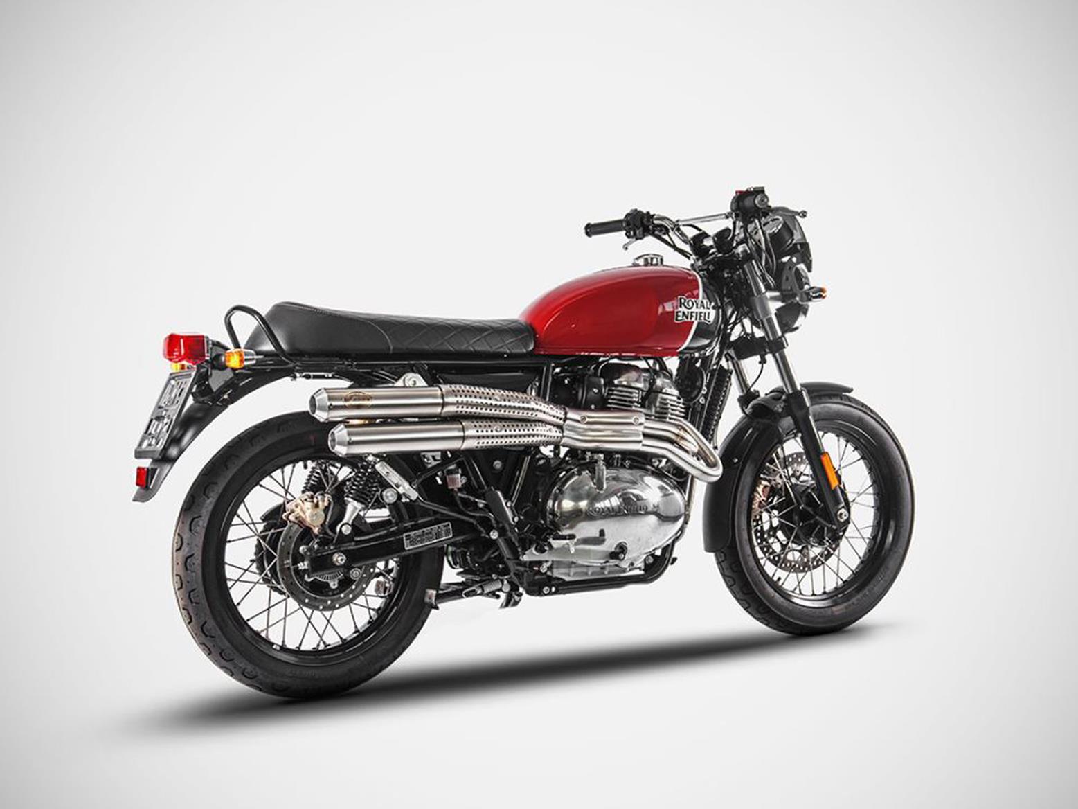 Royal Enfield Continental GT with Zard flat-track pipes Royal Enfield Continental GT with Zard flat-track pipesRoyal Enfield Continental GT with Zard flat-track pipes