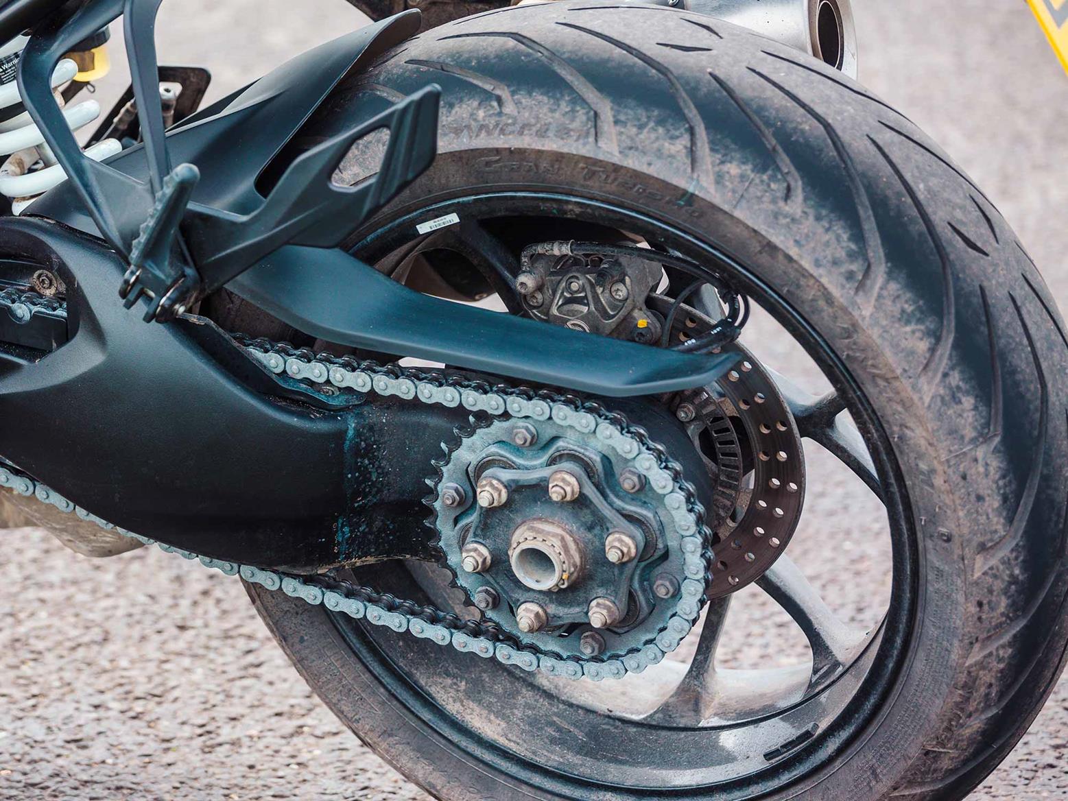 The KTM comes fitted with Pirelli Angel GT tyres The KTM comes fitted with Pirelli Angel GT tyres
