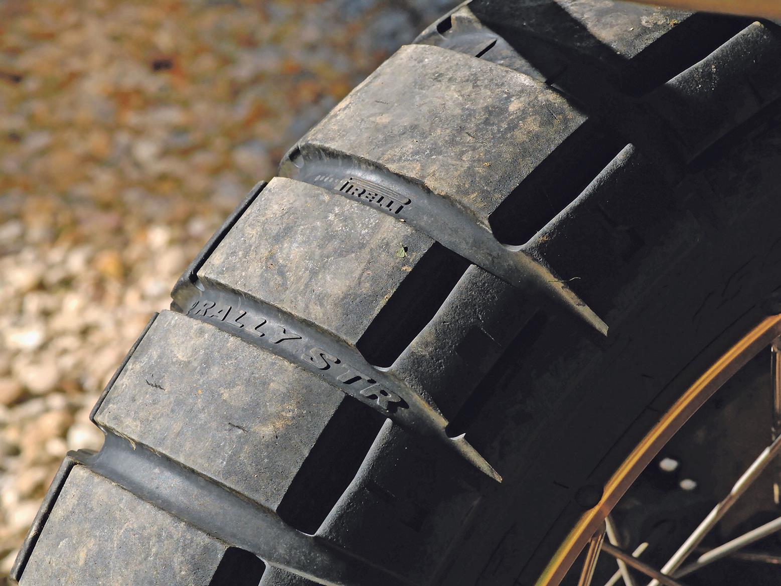 Pirelli Rally STR tyres replace the OE Metzeler Karoo Street Pirelli Rally STR tyres replace the OE Metzeler Karoo Street
