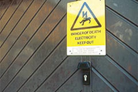 High-voltage shed
