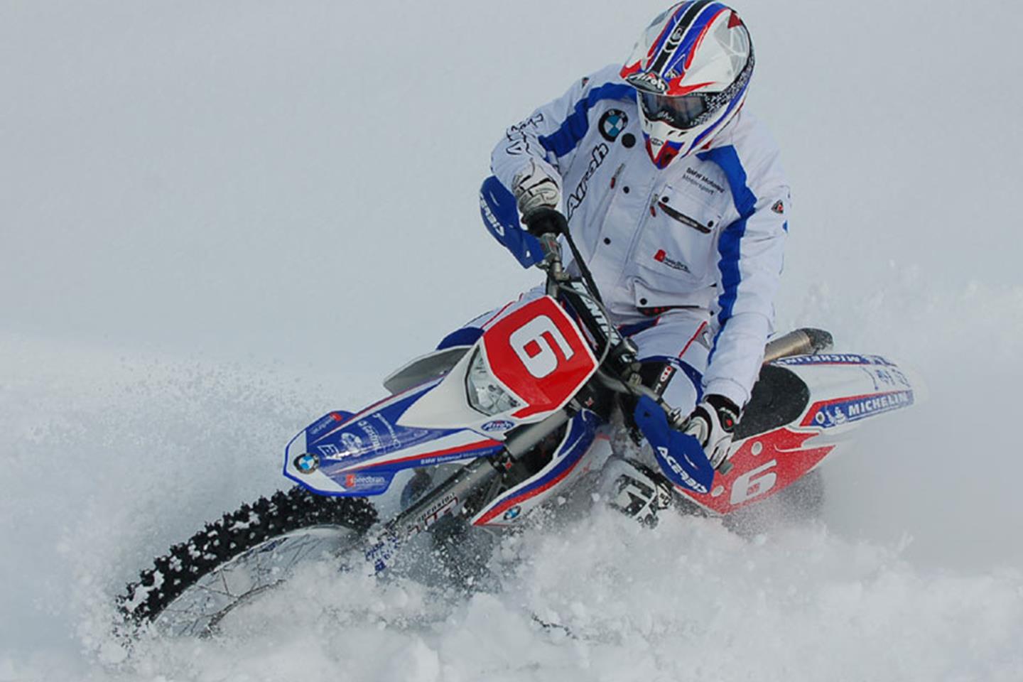 Gallery: BMW G450X takes on snowmobile | MCN