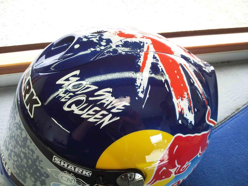 Scott Redding's oneoff Donington Shark RSR2 helmet MCN