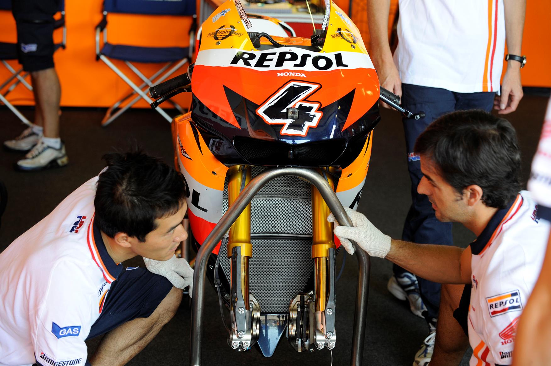Brno MotoGP test Honda test Ohlins suspension MCN