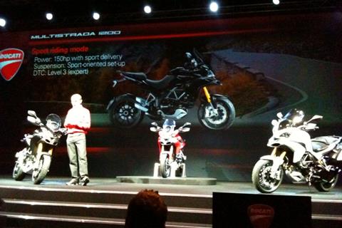 Milan Show: 2010 Ducati Multistrada 1200 attacks BMW R1200GS head-on