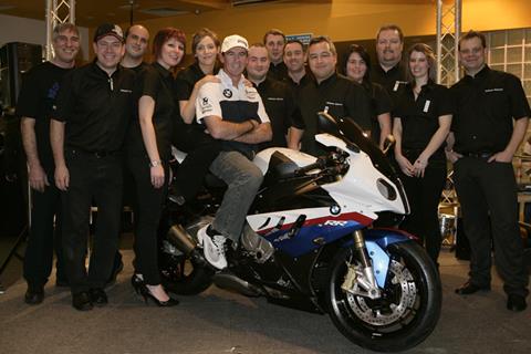 Troy Corser marks BMW S1000RR dealer launch day