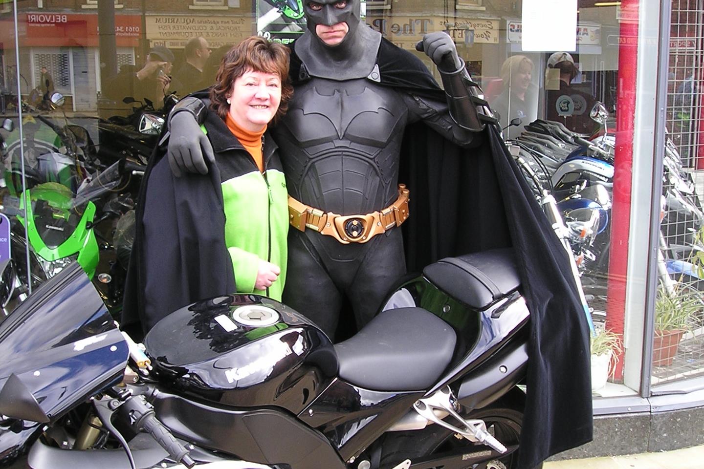 batman on a bike