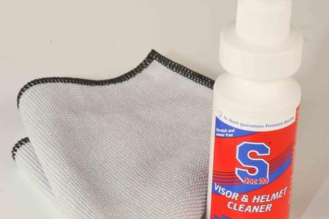 S-Doc100 visor and helmet cleaner