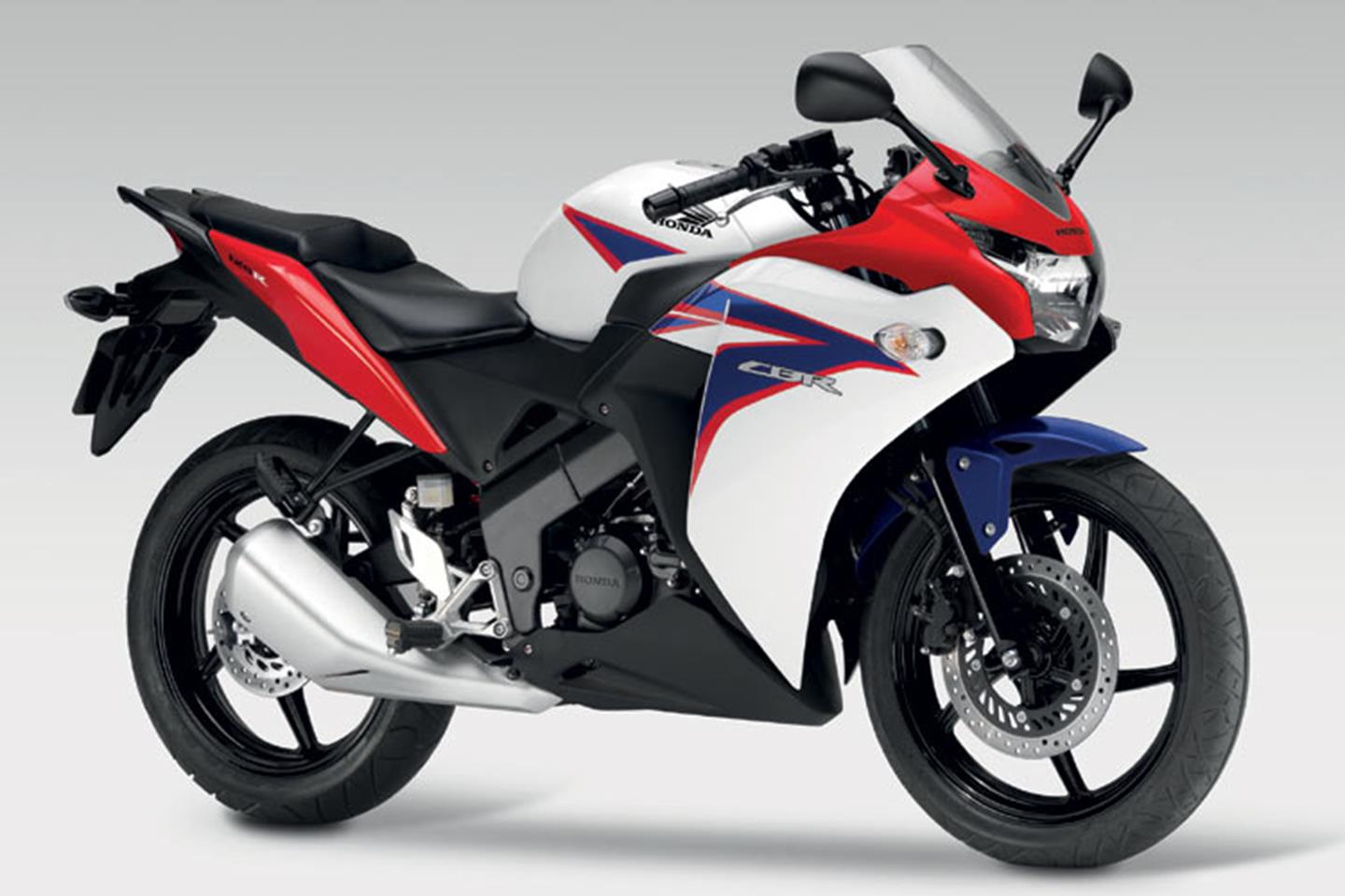 Honda CBR125R in red white and blue
