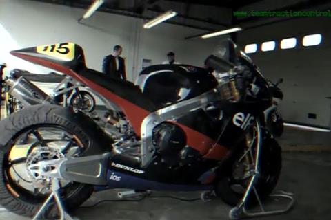 Riding the FTR Moto2 bike