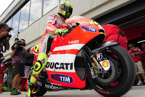 Valentino Rossi to test deltabox aluminium frame