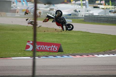 Kirkham's Thruxton crash caught on camera